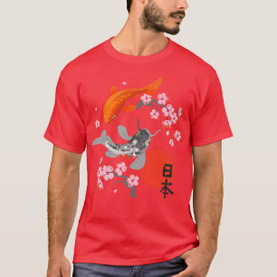Camiseta Pescado japonés Koi Carp Nishikigoi Fish Sakura Ch