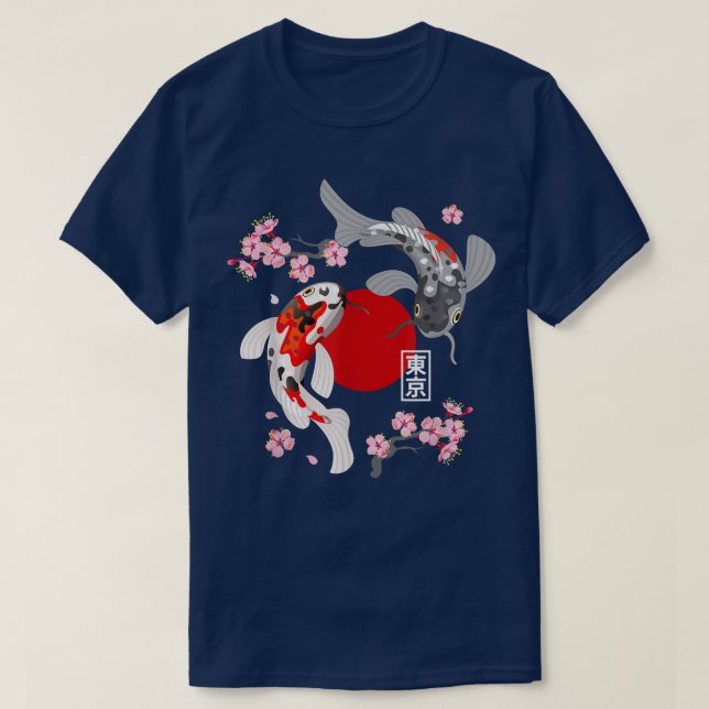 Camiseta Pescado japonés Koi Carp Sakura Nishikigoi Fish Ch (Diseño del anverso)