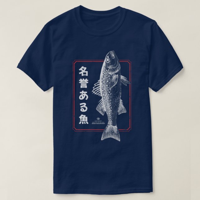 Camiseta Pescado japonés tradicional Mil peces Kanji Japón (Diseño del anverso)