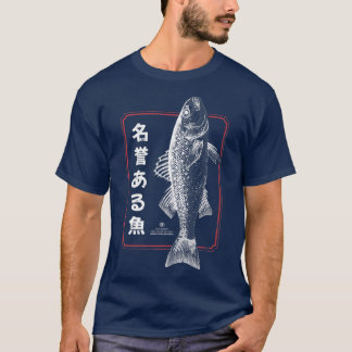 Camiseta Pescado japonés tradicional Mil peces Kanji Japón
