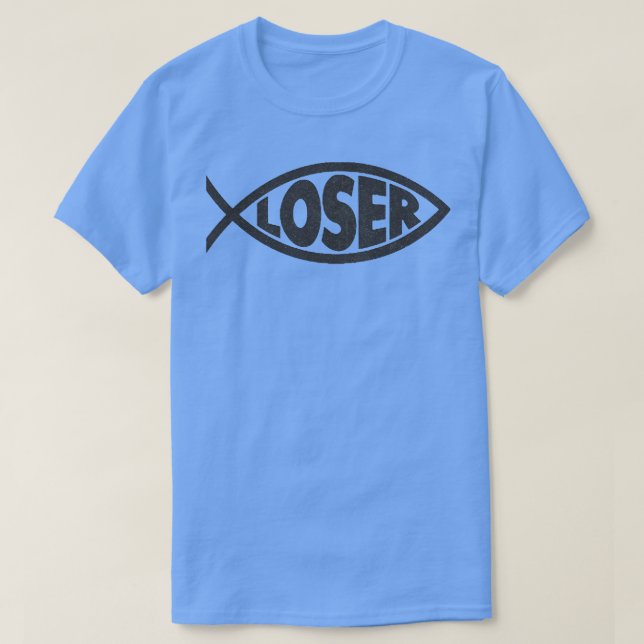 Camiseta Pescado Jesús de los años 90 del Slacker perdedor  (Diseño del anverso)