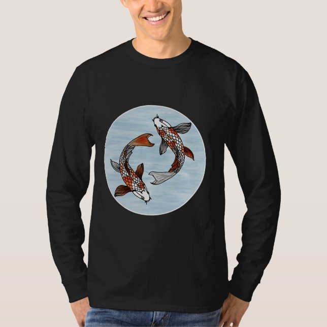 Camiseta Pescado Koi En Agua (Anverso)