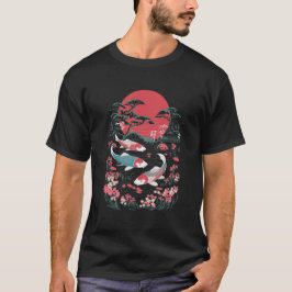 Camiseta Pescado Koi Japonés - Yin Yang Harmony
