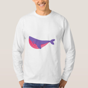 Camiseta Pescado morado y rosa