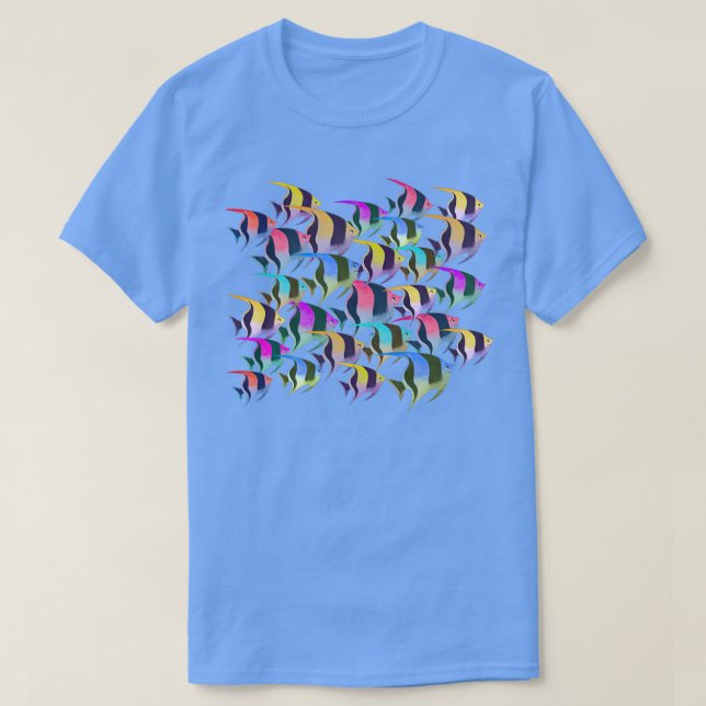 Camiseta Pescado multicolor en el mar (Diseño del anverso)