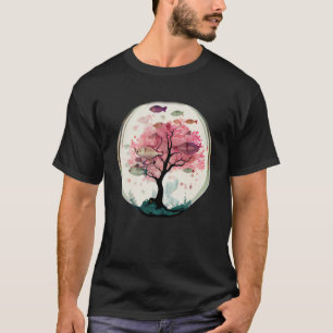 Camiseta Pescado nadando con un árbol de coral en flor de c