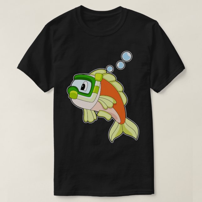 Camiseta Pescado Natación Snorkel (Diseño del anverso)