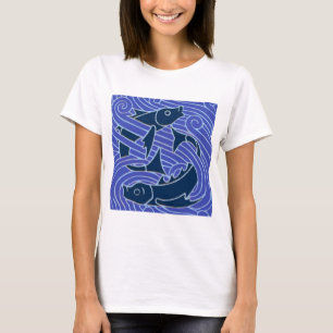Camiseta Pescado Negrita Natación Océano Pesca Azul