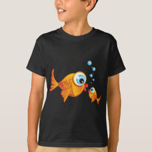Camiseta PESCADO - Oliva y pájaros ::