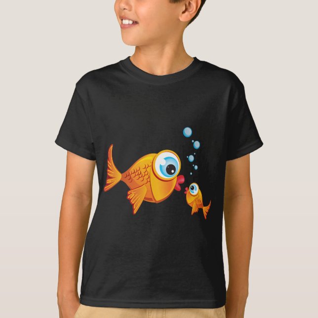 Camiseta PESCADO - Oliva y pájaros :: (Anverso)