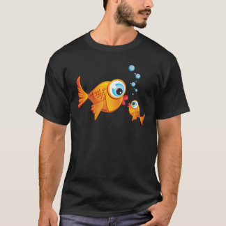 Camiseta PESCADO - Oliva y pájaros ::
