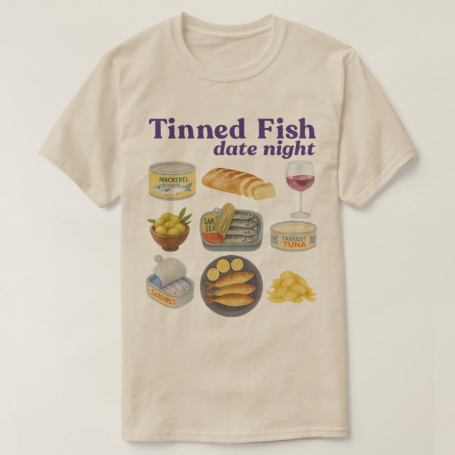 Camiseta Pescado picado Fecha Noche Bebé , Pescado picado , (Diseño del anverso)