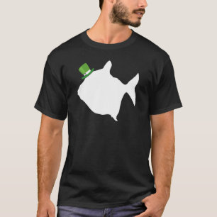 Camiseta Pescado Plateado Leprechaun Irlandés St Patrick Da