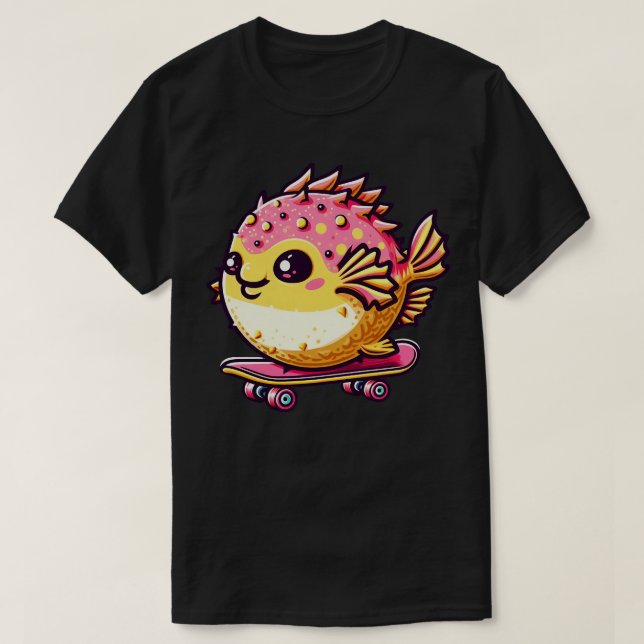 Camiseta Pescado Puffer 3 (Diseño del anverso)