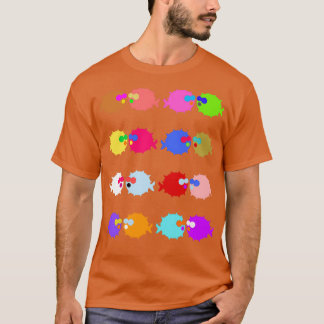 Camiseta Pescado Puffer Colorous Retro Fish