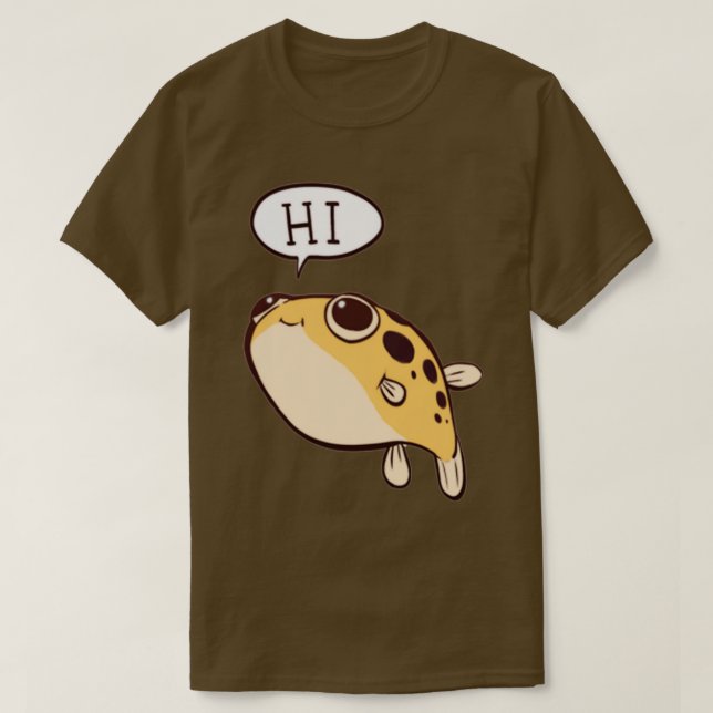 Camiseta Pescado Puffer enano (Diseño del anverso)