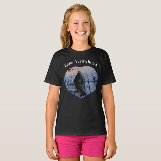 Camiseta Pescado púrpura de aleta azul foto Heart Lake Arro (Anverso completo)