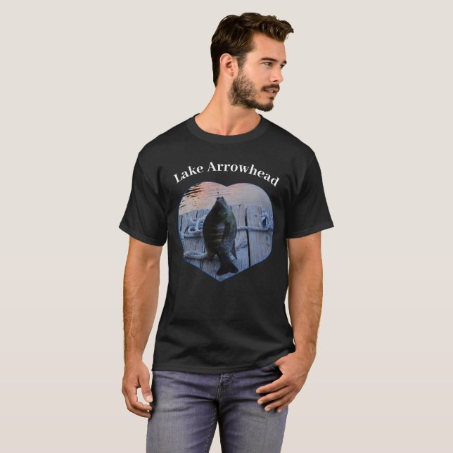 Camiseta Pescado púrpura de aleta azul foto Heart Lake Arro (Anverso completo)