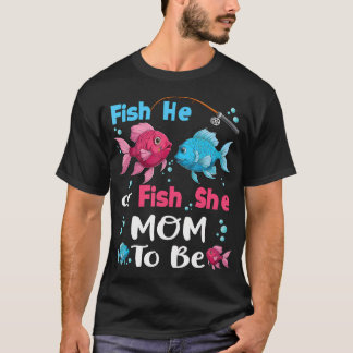 Camiseta Pescado Que Él O Pescado Ella Género Revelan Matan