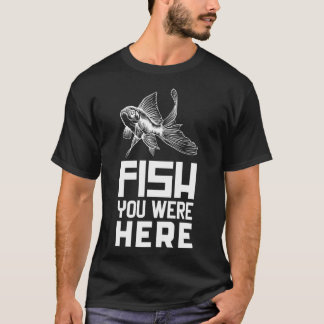 CAMISETA PESCADO QUE ESTABAS AQUÍ AMOR DEL PECHO NEGRO Y BL
