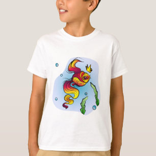 Camiseta Pescado real con una corona de oro