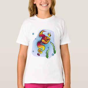 Camiseta Pescado real con una corona de oro