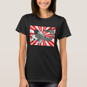 Camiseta Pescado retro japonés Koi Carp
