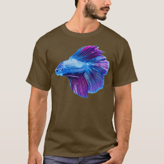 Camiseta Pescado siamés de Betta azul esmeralda