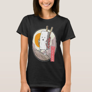 Camiseta Pescado sushi Tee cultura japonesa y mar crudo