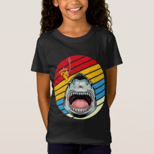 Camiseta Pescado Tiburón Pizza Retro Vintage Pizzeria Pizza
