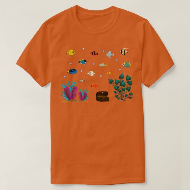 Camiseta Pescado tropical 1 (Diseño del anverso)