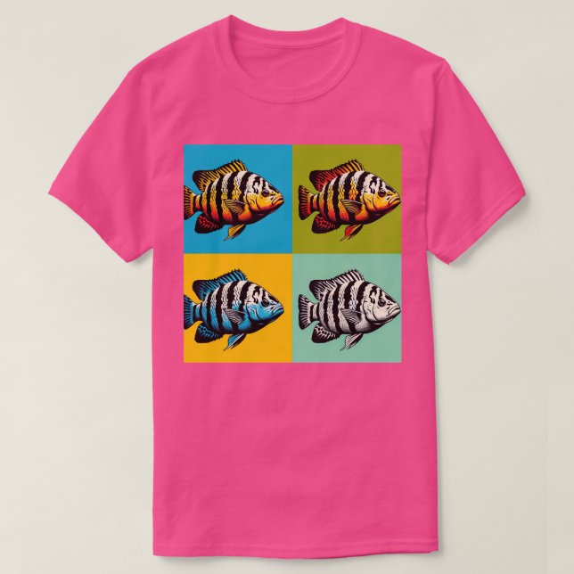 Camiseta Pescado tropical de Guay de tigre albino 1 (Diseño del anverso)