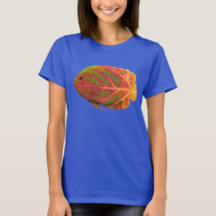 Camiseta Pescado tropical de hoja de ave 1