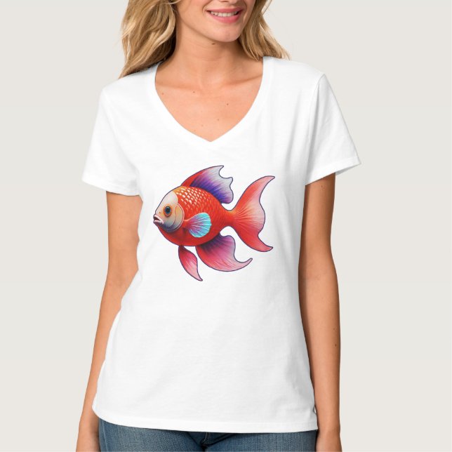 Camiseta Pescado tropical lindo (Anverso)
