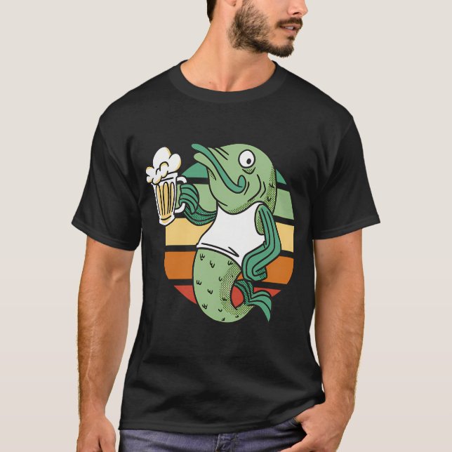 Camiseta Pescado Trucha Bebiendo (Anverso)