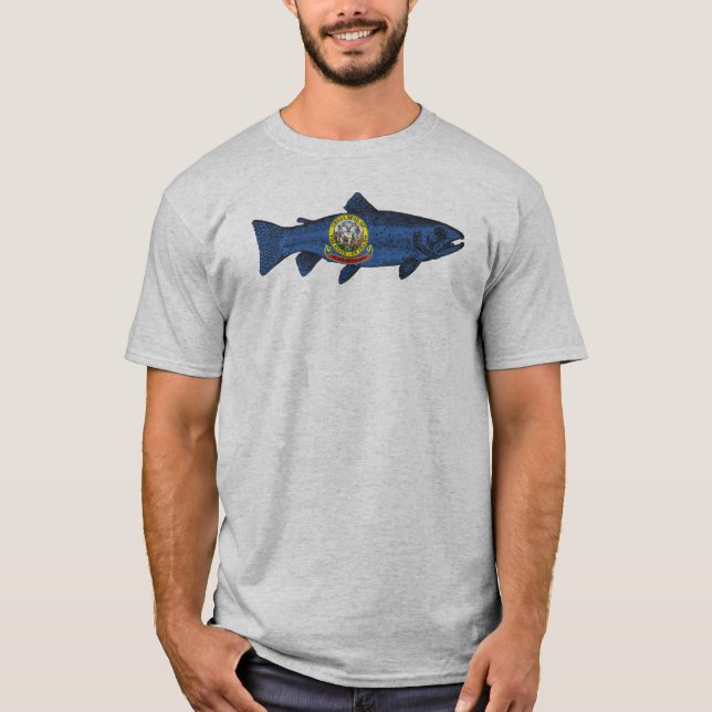 Camiseta Pescado Trucha de Idaho (Anverso)