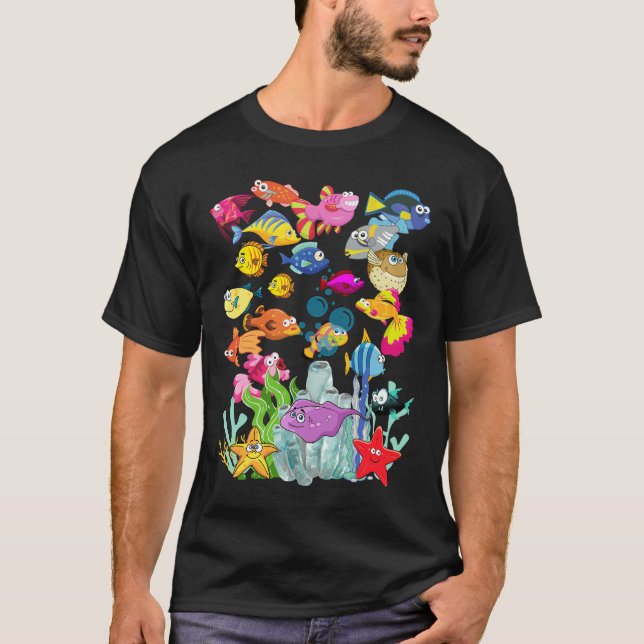 Camiseta Pescado Uno Pescado Dos Peces (Anverso)