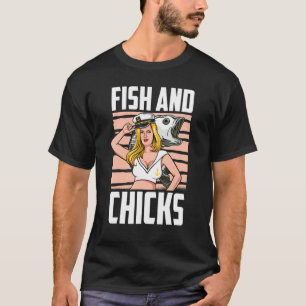 Camiseta Pescado Y Pollitos Barco De Navegación Sailboa