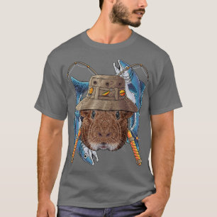 Camiseta Pescador al aire libre de cerdo guineano de pesca 