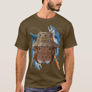 Camiseta Pescador al aire libre de cerdo guineano de pesca