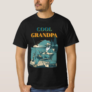 Camiseta Pescador Antiguo En El Muelle Diseño Retro De Pesc
