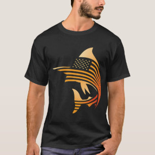 Camiseta Pescador Bandera Americana USA Pesca Patriota