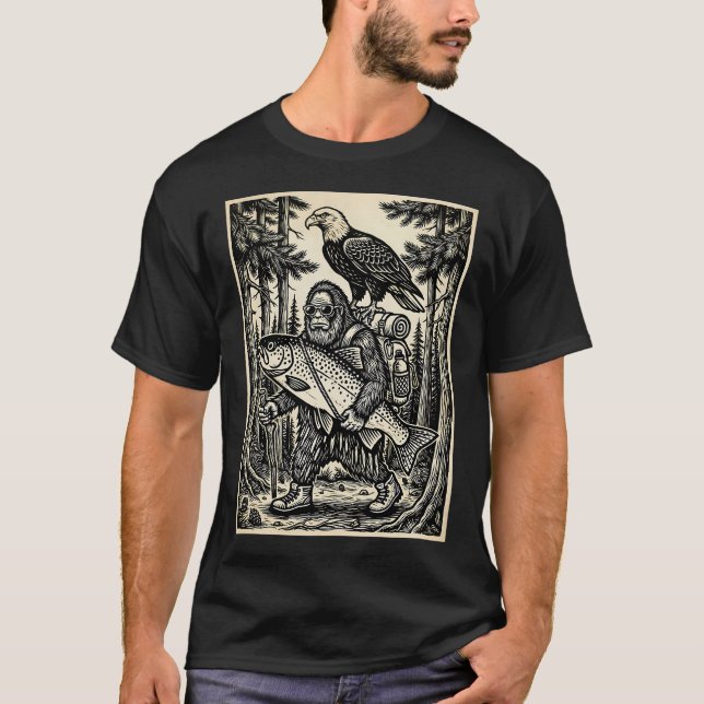 Camiseta Pescador Bigfoot (Anverso)