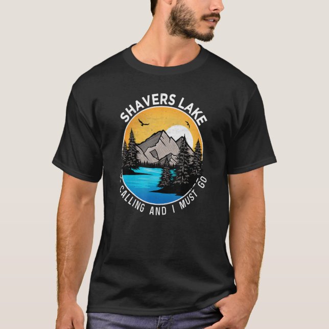 Camiseta Pescador Camping Lakeview Lago Shavers (Anverso)