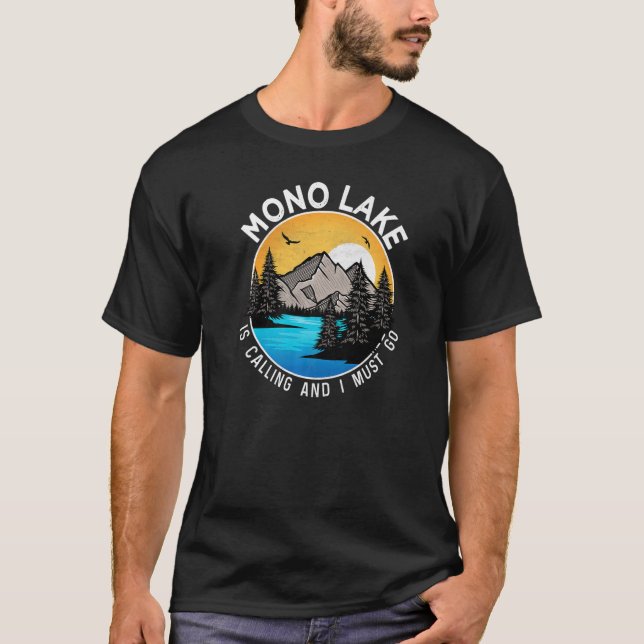 Camiseta Pescador Camping Lakeview Mono Lake (Anverso)
