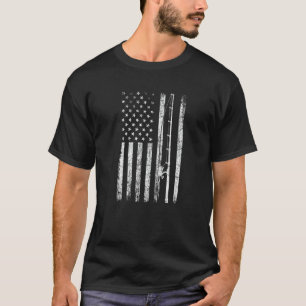 Camiseta Pescador Caña de Pescar 4 de Julio Bandera America