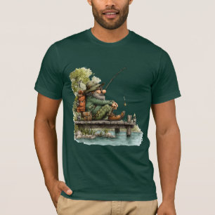 Camiseta Pescador Caprichoso Día Perezoso Pesca