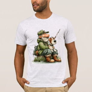 Camiseta Pescador Caprichoso Día Perezoso Pesca