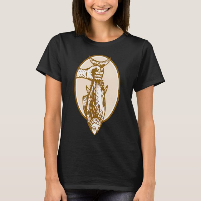 Camiseta Pescador coge peces (Anverso)