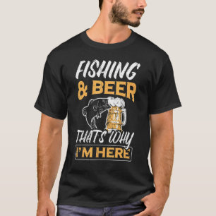 Camiseta Pescador Cool Pesca Y Cerveza Para Pescadores